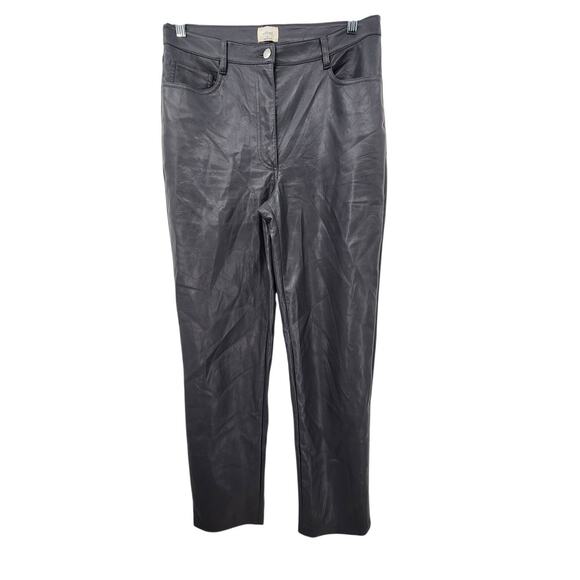 Wilfred Melina High Rise Faux Leather Pant Ardoise‎ Grey Size 10 - Picture 2 of 12